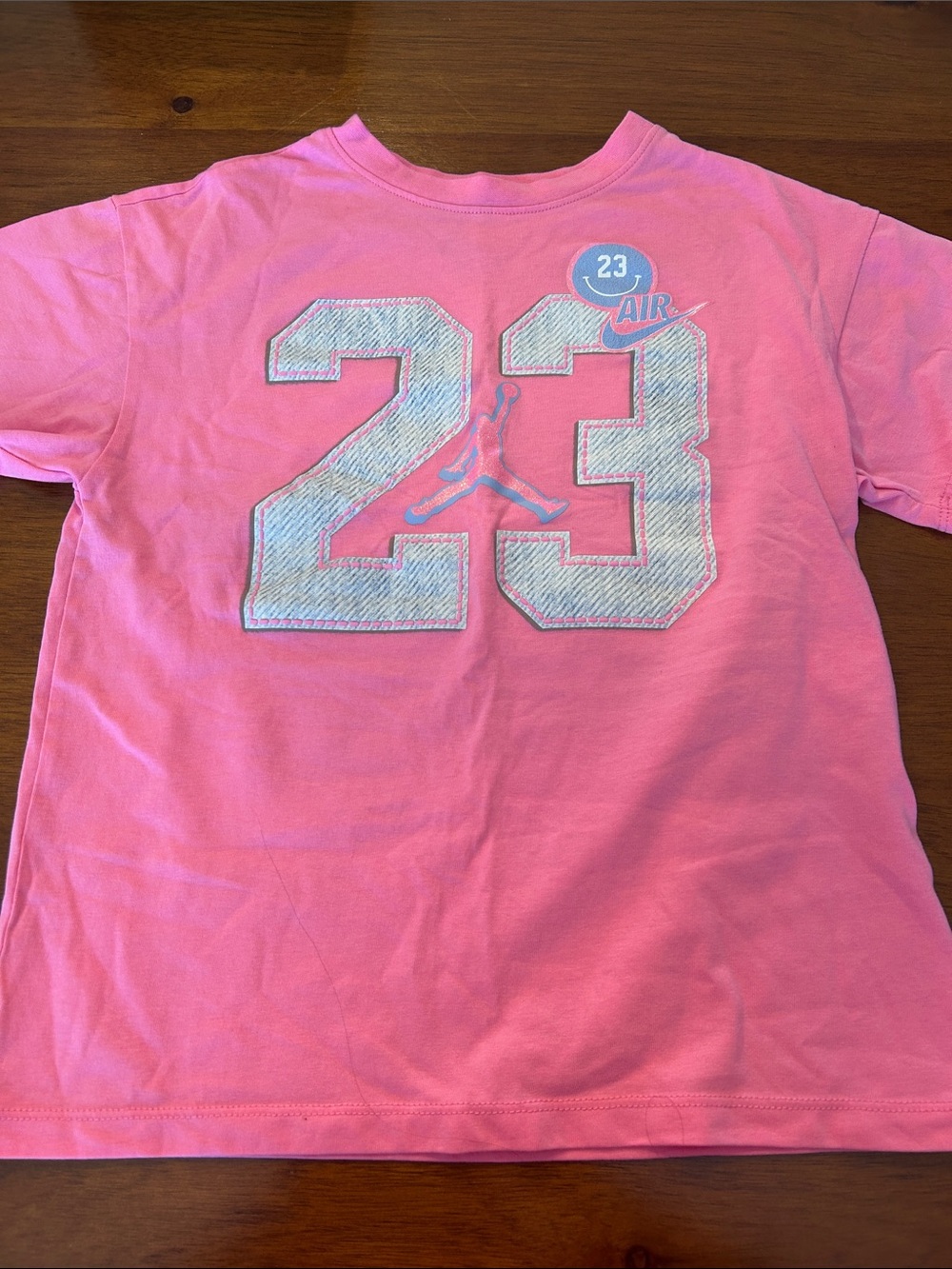 Nike Jordan Kids' Pink 23 Graphic Tee-Girls-Size Small